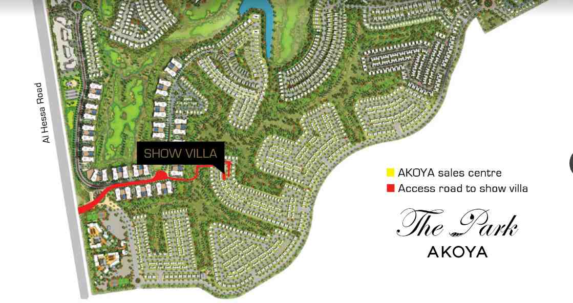 show-villa-location-map-rochestor-cluster-akoya-show-villa