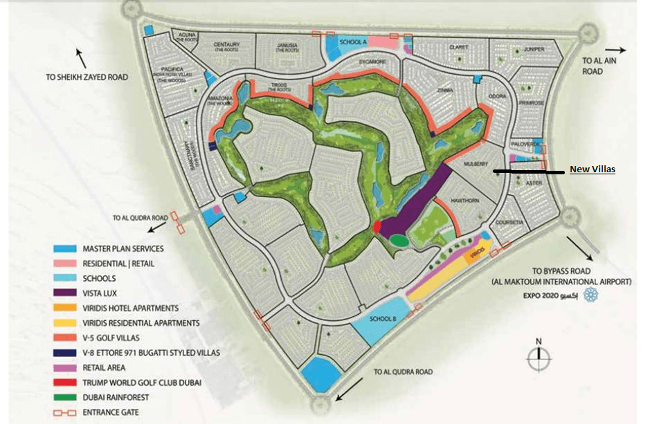 Site Plan NEW INDEPENDENT VILLAS @ AKOYA OXYGEN BY DAMAC