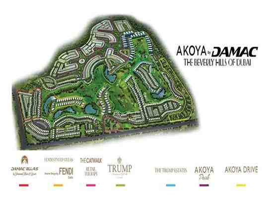 AKOYA BY DAMAC MAP