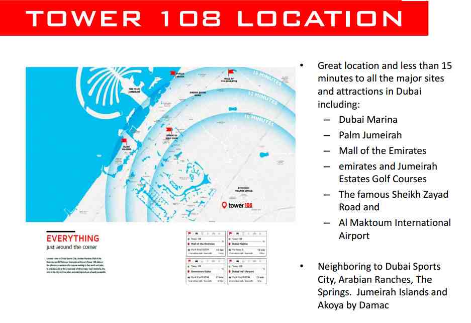 Damac Tower 108 LOCATION