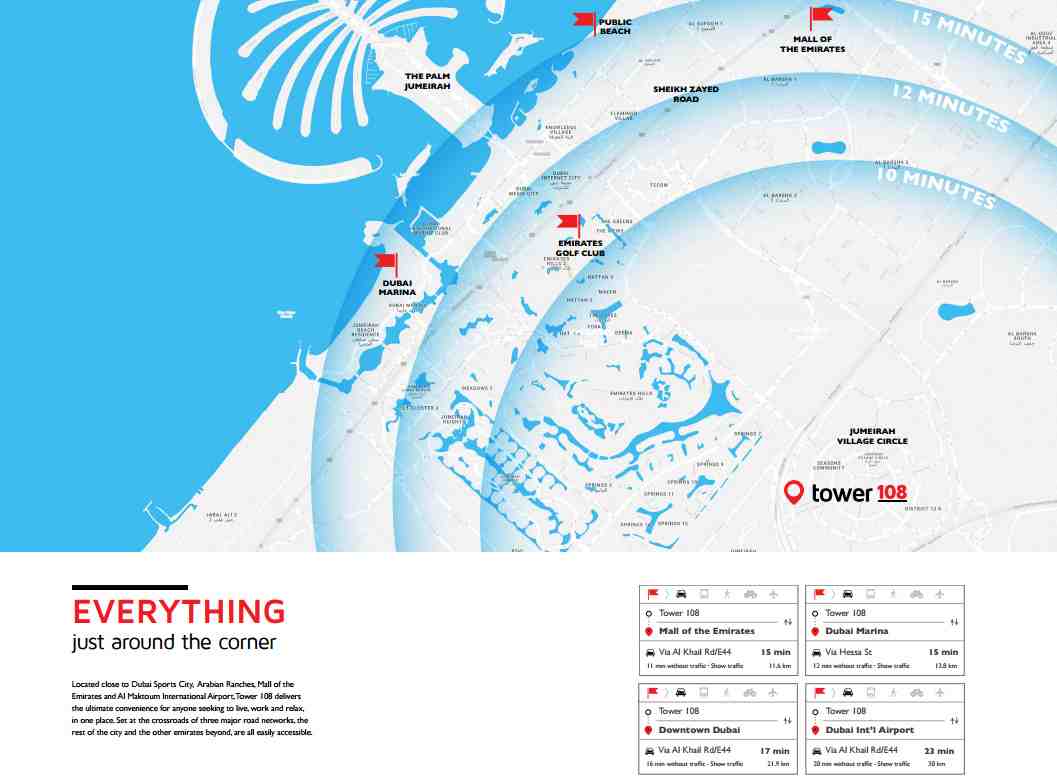 Damac Tower 108 LOCATION Advantage